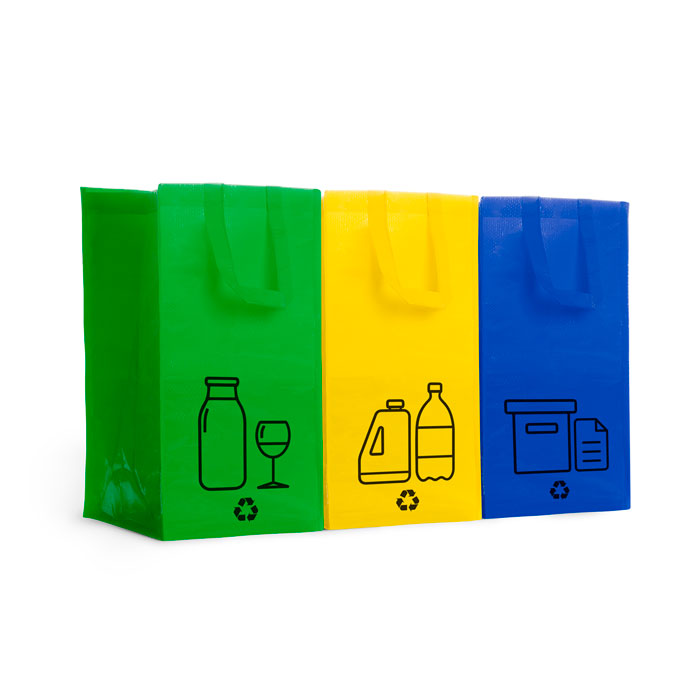 Set de 3 bolsas de reciclaje VOLGA